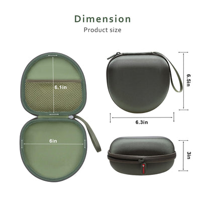 Headphone Headset Case for JLab JBuds Lux ANC/JLab Go Lux ANC/TOZO HT3/Beats/JBL/BERIBES/Picun/KVIDIO Noise Cancelling Over-Ear Foldable Headphone, Dark Green