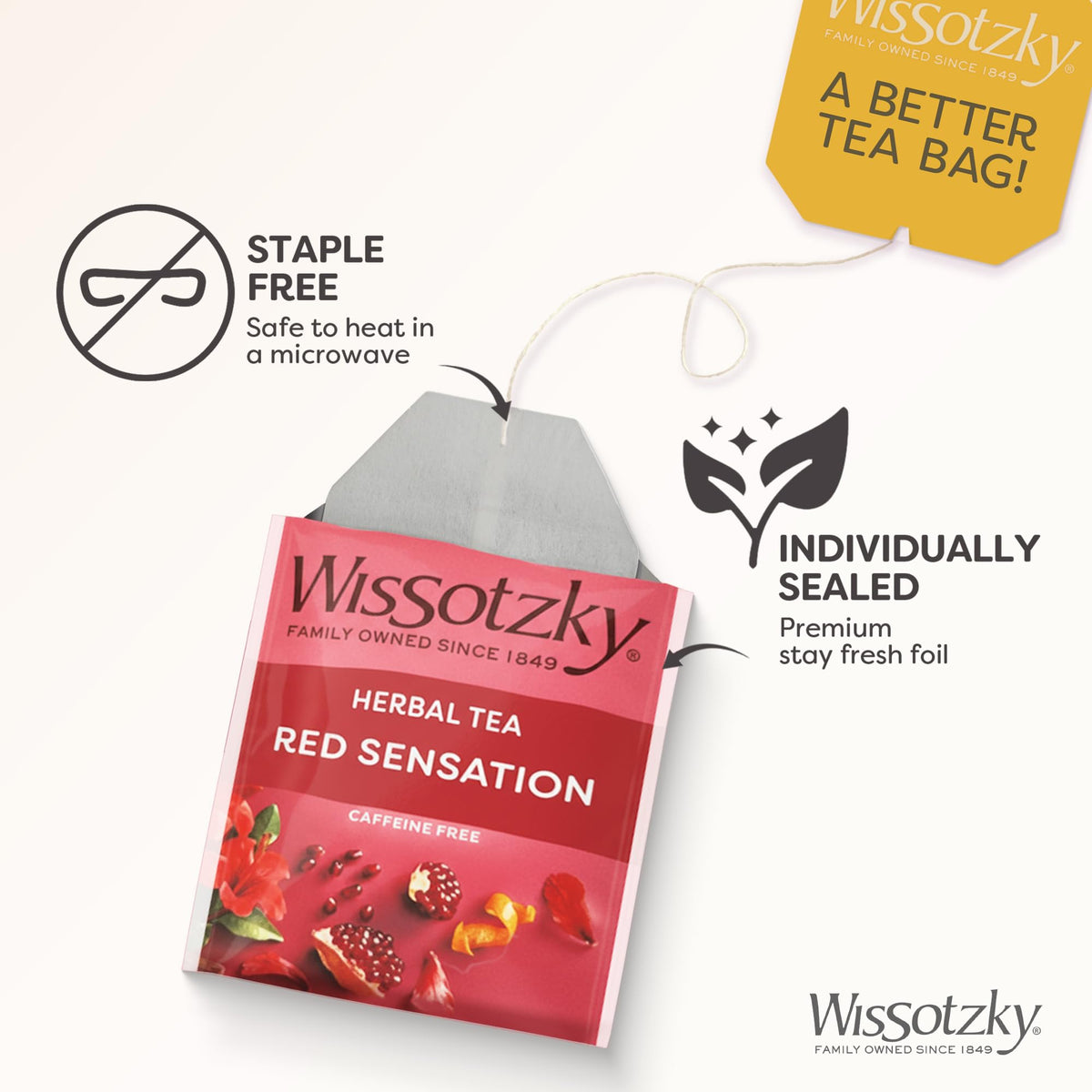 Wissotzky Herbal Tea Variety Pack Sampler (42 Tea Bags) in a Premium Reusable Gift Box | Mothers Day Gift | Caffeine-Free | 6 Exciting Flavors | Individually Wrapped Tea Bags | Ideal Present for Holiday & Corporate Gifting | Magnetic Closure Box | Kosher