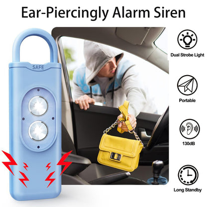 Halo-Siren Alarm, HaloSiren Personal Safety Alarm - Travel Safe Alarm with 130db Loud and LED Strobe Light, Safety Keychain Compatible with Bags, Keys, Backpacks (Purple)