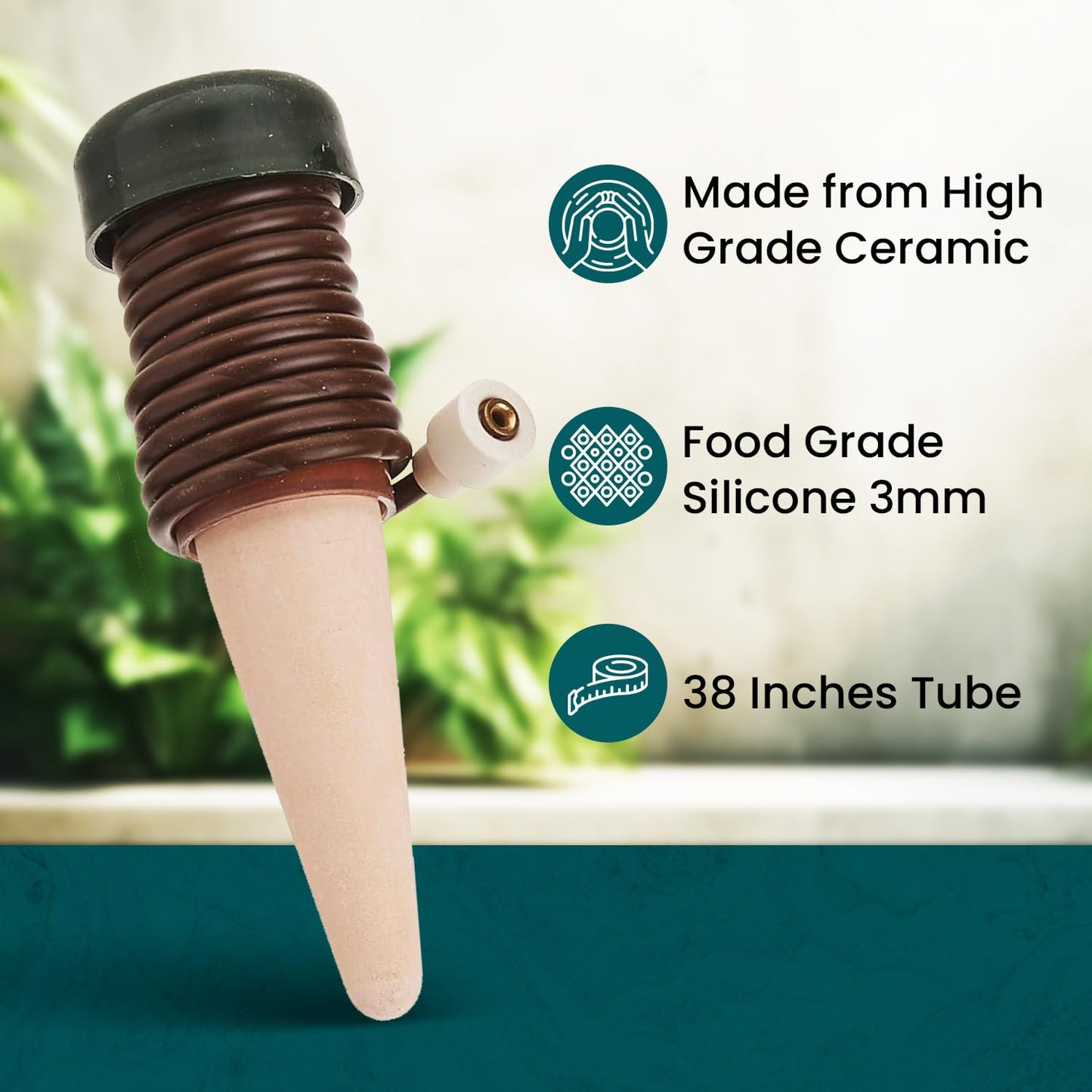 Blumat Classic Plant Watering Stakes - Self-Watering Insert for Indoor and Outdoor Plants - Automatic Slow Release Irrigation System for Potted Plants - Houseplant Care Device (12 Pack)