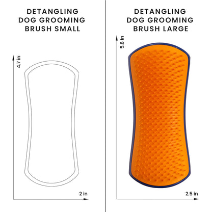 Tangle Teezer | Pet Teezer | Detangling and Dog Grooming Brush | Dry Brush or Dog Bath Brush | Navy & Orange