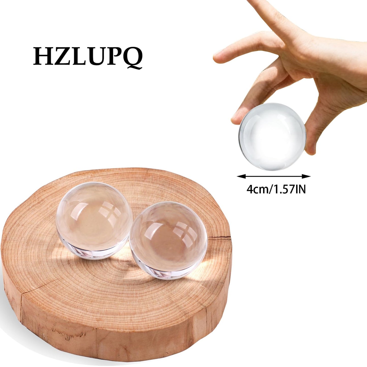 HZLUPQ 6PCS Clear Crystal Ball Spheres, Decorative Glass Orbs for Home Decor