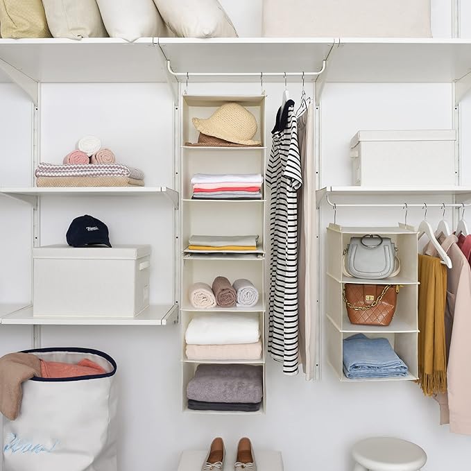 GRANNY SAYS 6-Shelf Hanging Closet Shelves, Separable to 2 Pack 3-Shelf Closet