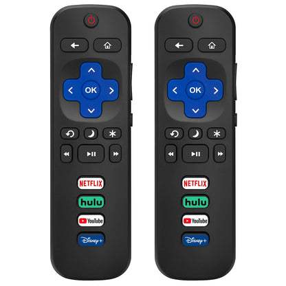 (Pack of 2) Replacement-Remote-Control for Roku-TV,Compatible for TCL Roku/Hisense Roku/Onn Roku/Philips Roku Smart TVs(Not for Roku Stick and Box)