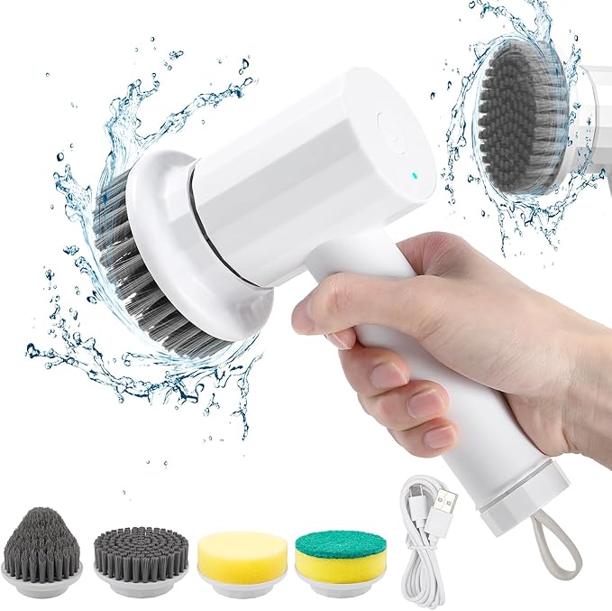 Electric Spin Scrubber Cordless Power Cleaning Brush