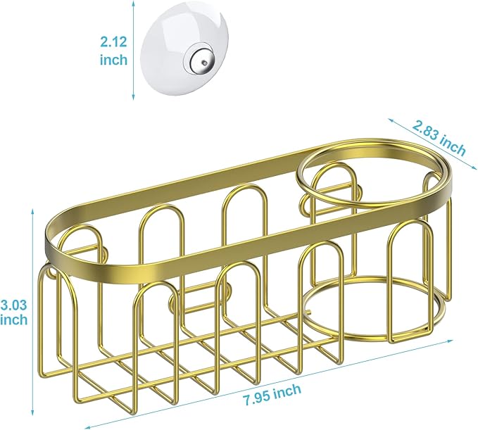 Yazoni 2-in-1 Sponge Holder for Kitchen Sink, Sink Caddy Kitchen Sink Organizer