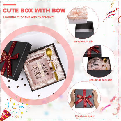 Best Friend Birthday Gifts for Women, Friendship Gifts for Women, Unique Birthday Valentines Day Gift Ideas for Her, Friends Female, Besties, BFF Ceramic Marble Coffee Mug Gift Box Printed Gold 14 oz