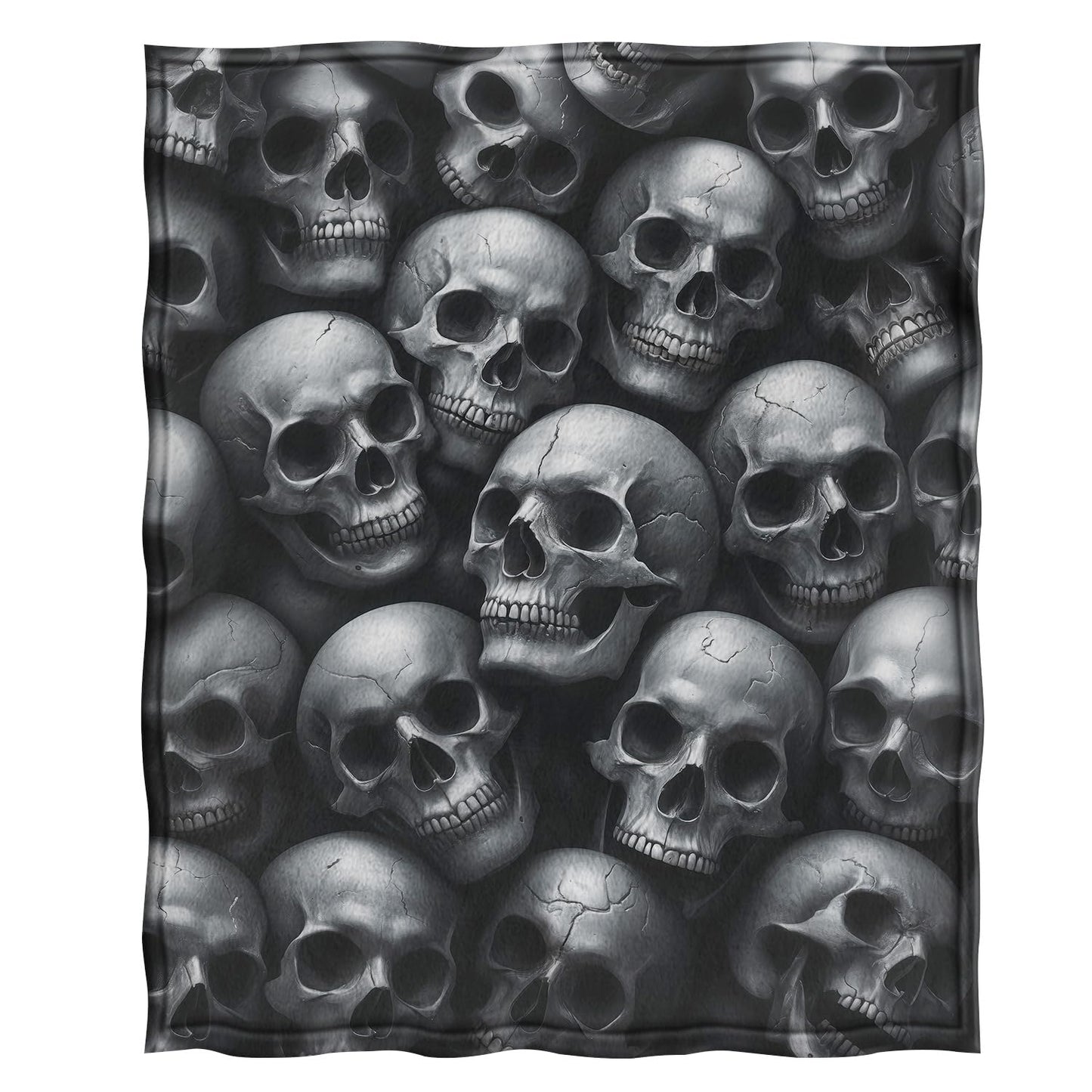 Jekeno Gothic Skull Blanket Gifts for Women Men Girls Boys Mom Wife Husband Dad Halloween Birthday Christmas Skeleton Horror Dark Presents Home Bedroom Living Room Bed Sofa Decor Throw 50"x60"