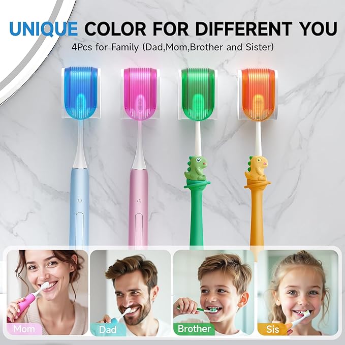 Toothbrush Holders for Bathrooms【Upgrade Single Slot Design】 Toothbrush Holder