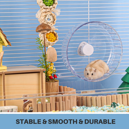 BUCATSTATE Hamster Wheel Silent, 18cm Quiet Spinner for Gerbil Dwarf Syrian Hamster Rat Mice