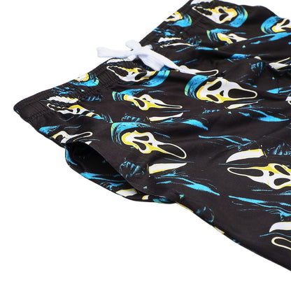 Bioworld Ghostface Repeat Print Men's Black Sleep Pajama Pants-XL