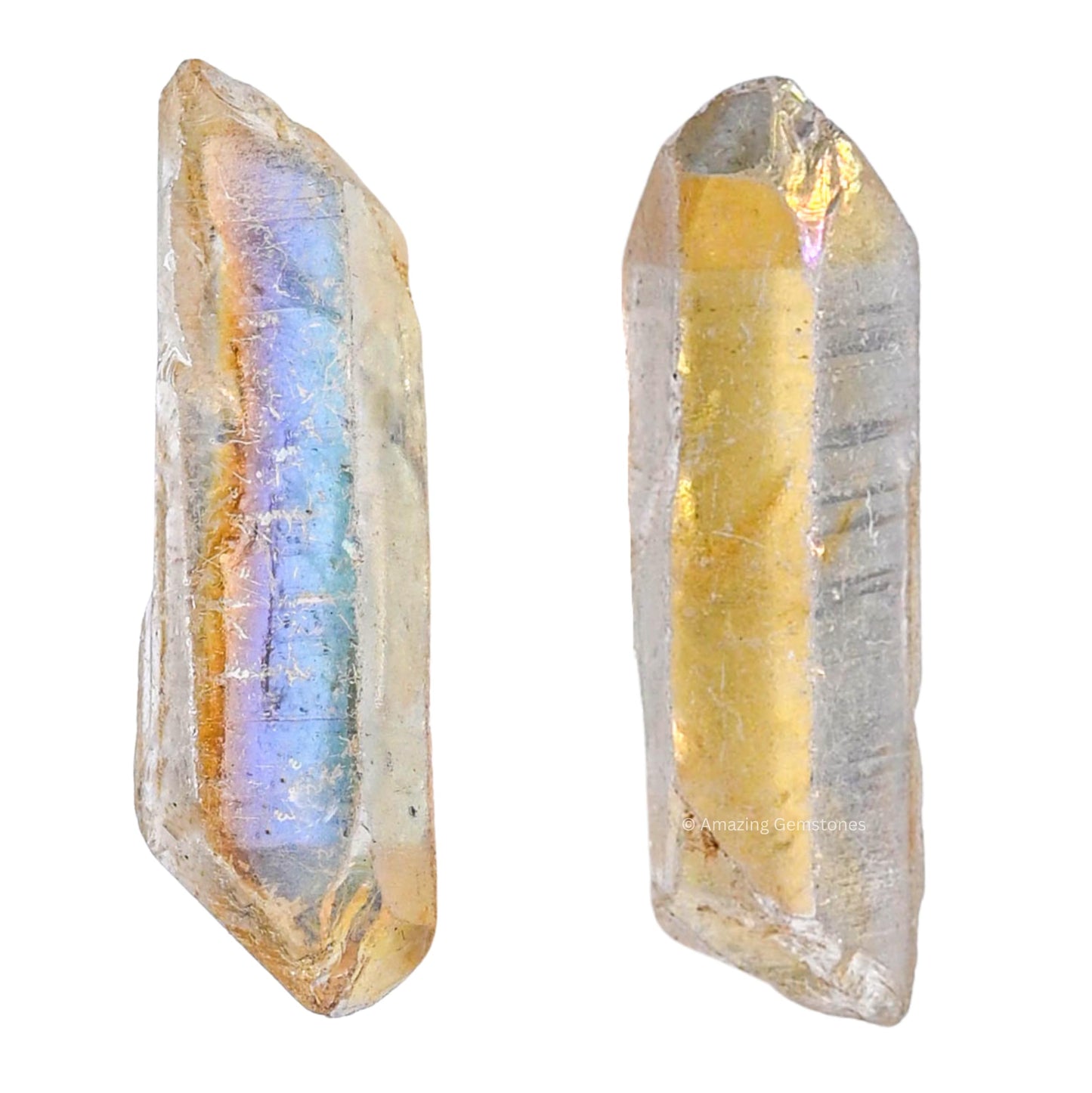 Amazing Gemstone Angel Aura Quartz Raw Crystals Point and Healing Stones, Natural Rocks for Meditation and DIY Raw Stones and Crystals (1 lb)