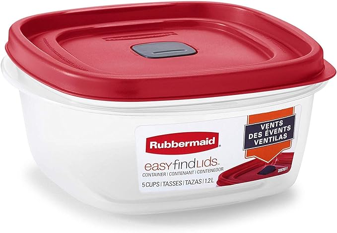 Rubbermaid Easy Find Lid Square 5-Cup Food Storage Container