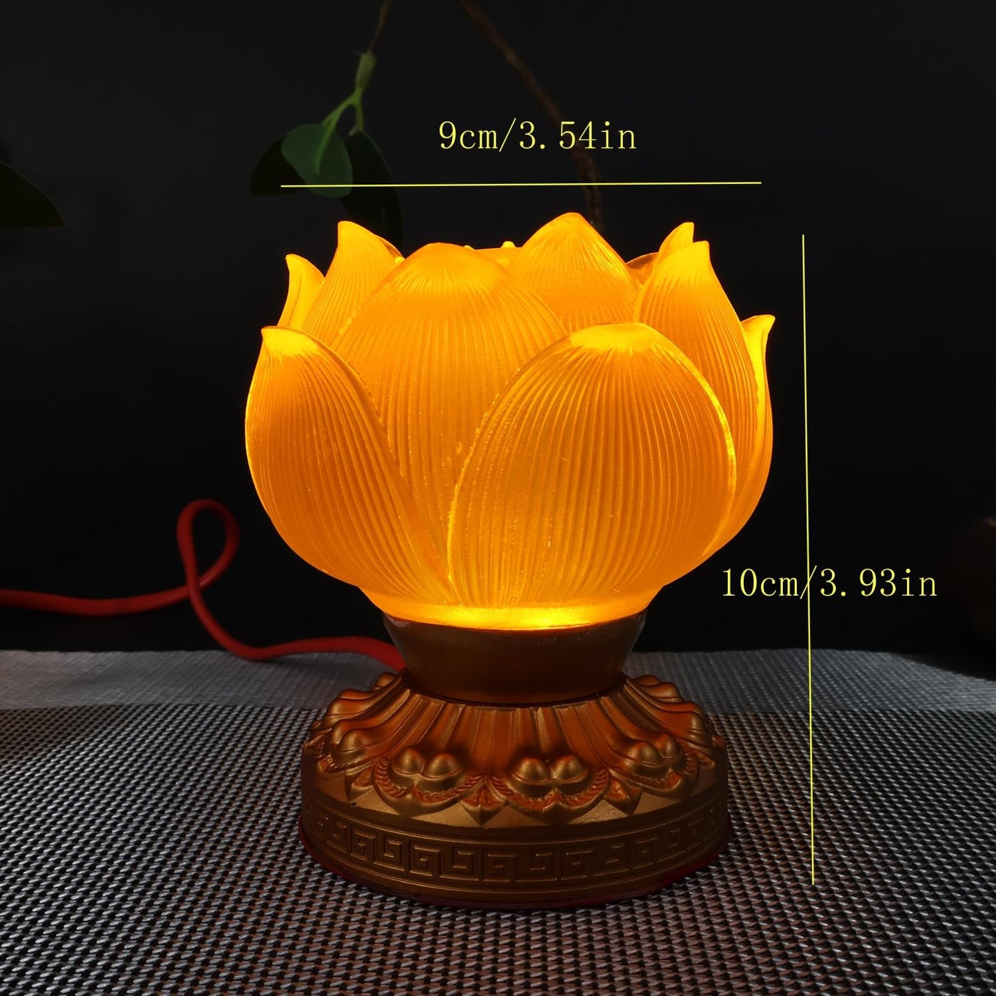 YeseeYe Lotus Buddhist Lamp - Buddha Lamp Light for Buddhist Occasions Supplies Meditation Buddhist Night-Light Desktop Home Decoration Figurine