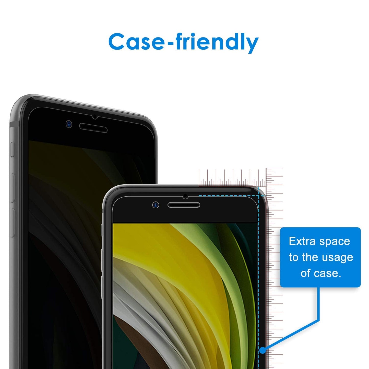 JETech Privacy Screen Protector for iPhone 11 and iPhone XR 6.1-Inch, Anti Spy Tempered Glass Film, 2-Pack