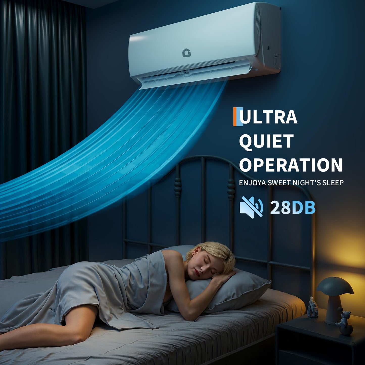 Towallmark 12000 BTU Ductless Mini Split AC/Heating System, 19 SEER2 4-in-1 Inverter Heat Pump for Up to 550 Sq.Ft, 115V with Installation Kit, Wall Mount Low Noise Air Conditioner, White