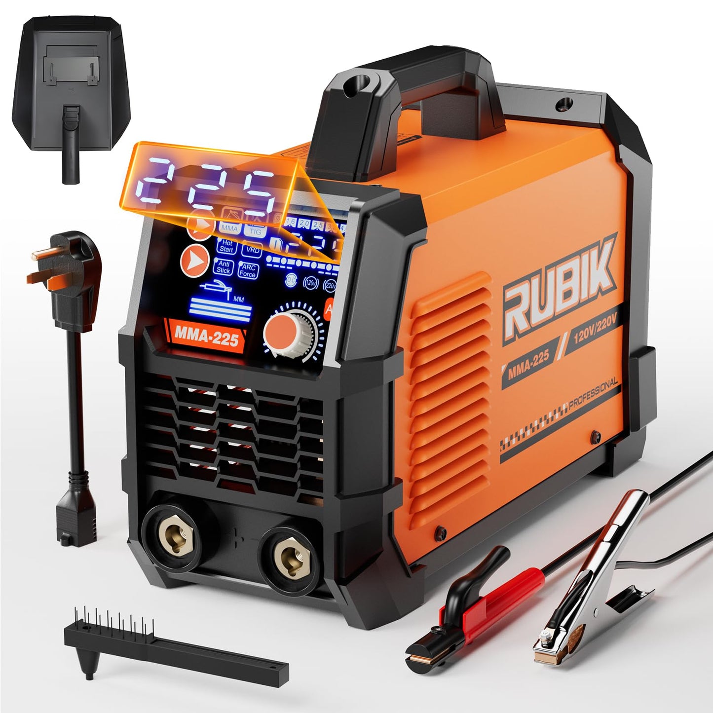 Rubik Stick Welder, ARC MMA 225Amp Electric Welding Machine and AC DC 200A TIG Welder with Pulse, 6 in 1 Aluminum Welder