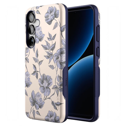 Casely Galaxy S25 Plus Case | Ink & Iris | Vintage Floral | Compatible with MagSafe | Bold Protective Design
