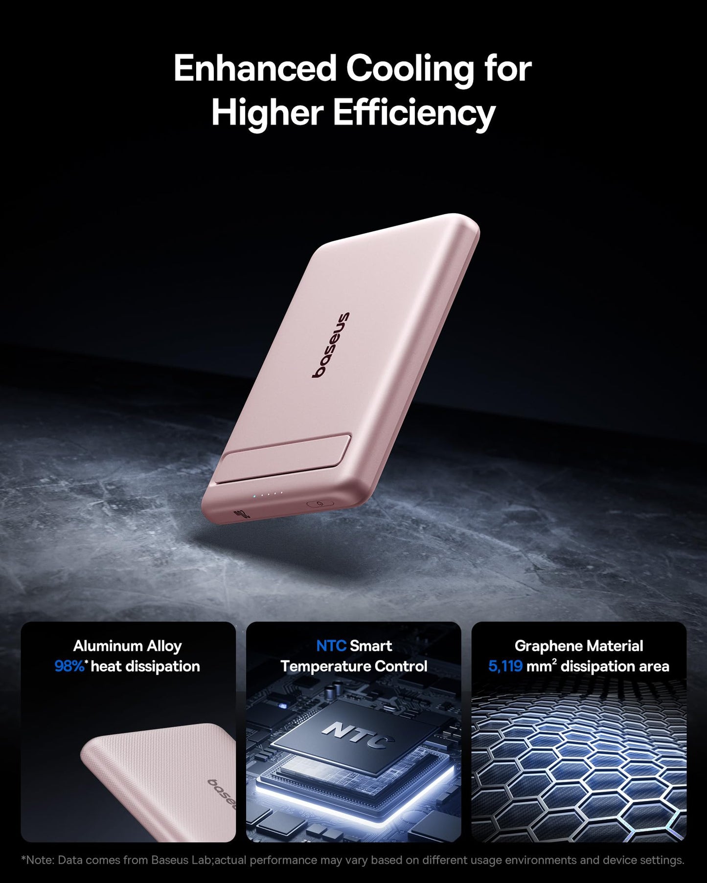 Baseus Picogo Power Bank, Smallest 5000mAh Magnetic Portable Charger with Stand, Qi2 Certified 15W Ultra-Mini MagSafe Battery Pack, Alloy Wireless Travel Fast Charger for iPhone 17/16 Series(Grey)