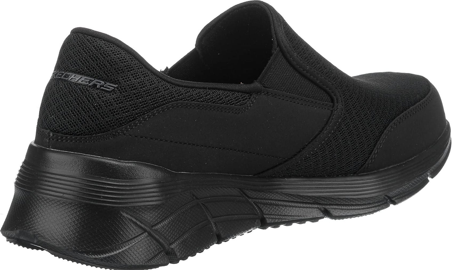 Skechers Men's Equalizer 4.0 Trainers, Black Black Mesh Pu Black Trim Bbk, 9 UK
