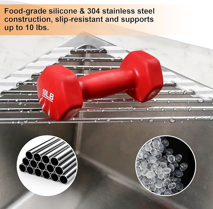 Sink Caddy Sponge Holder for Kitchen Sink, Small Dish Drainer for Kitchen