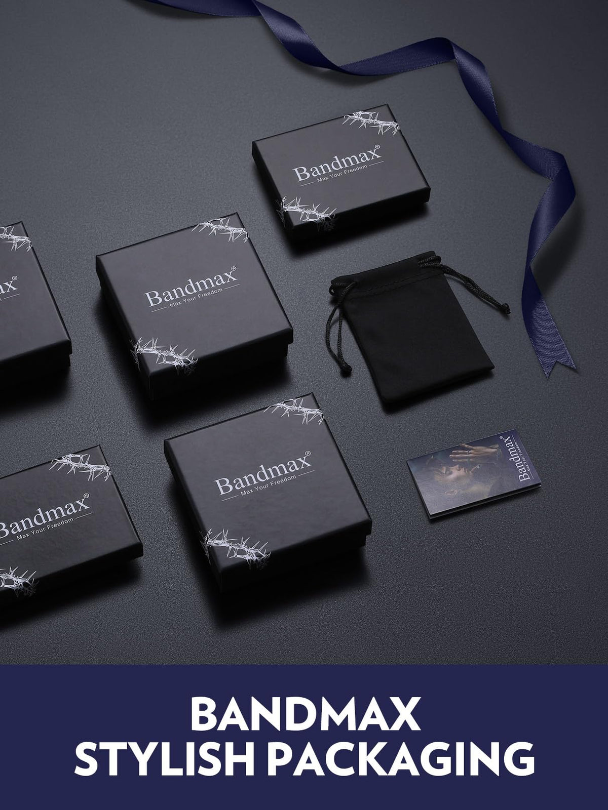 Bandmax 18 Inch Leather Cord Rope Chain for Men Women Waterproof Solid 2MM Black Paracord Necklace Chains for Pendant Rope String Necklace for Son Daughter Grandson