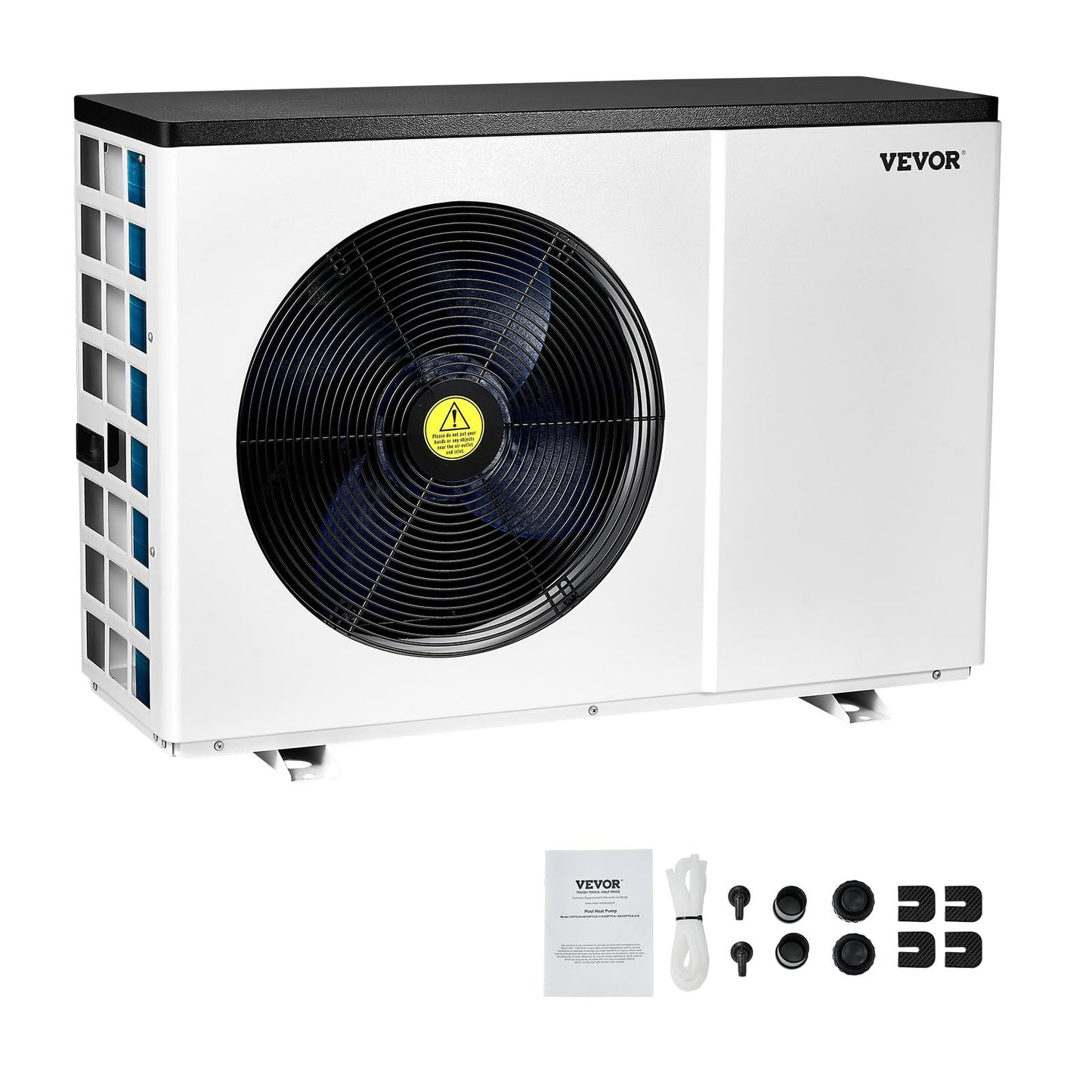 VEVOR Electric Pool Heat Pump, 51,200 BTU, Fits 7,926-15,851 Gallon Above & In-Ground Pools, Low Noise Heating & Cooling, Energy-Saving Water Heater AC208-230V 60Hz