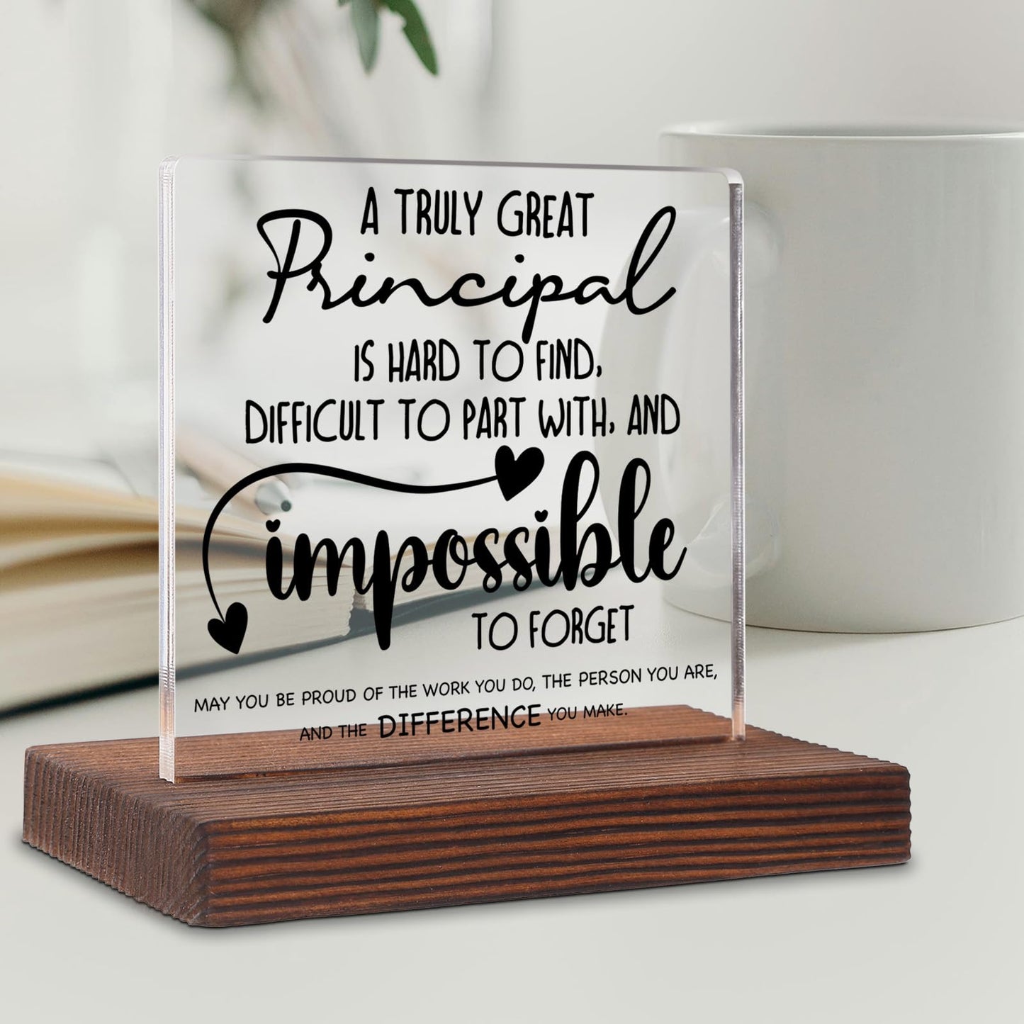 Principal Office Decor, Principal Gifts for Women Men, Principal Appreciation Thank You Gifts Desk Decorations Decorative Signs Plaques ABC78