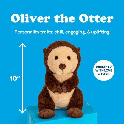 SendAFriend Oliver The Otter Stuffed Animal Care Package, Someone Loves You Box, Great Gift for Any Reason (Love You Notecard)