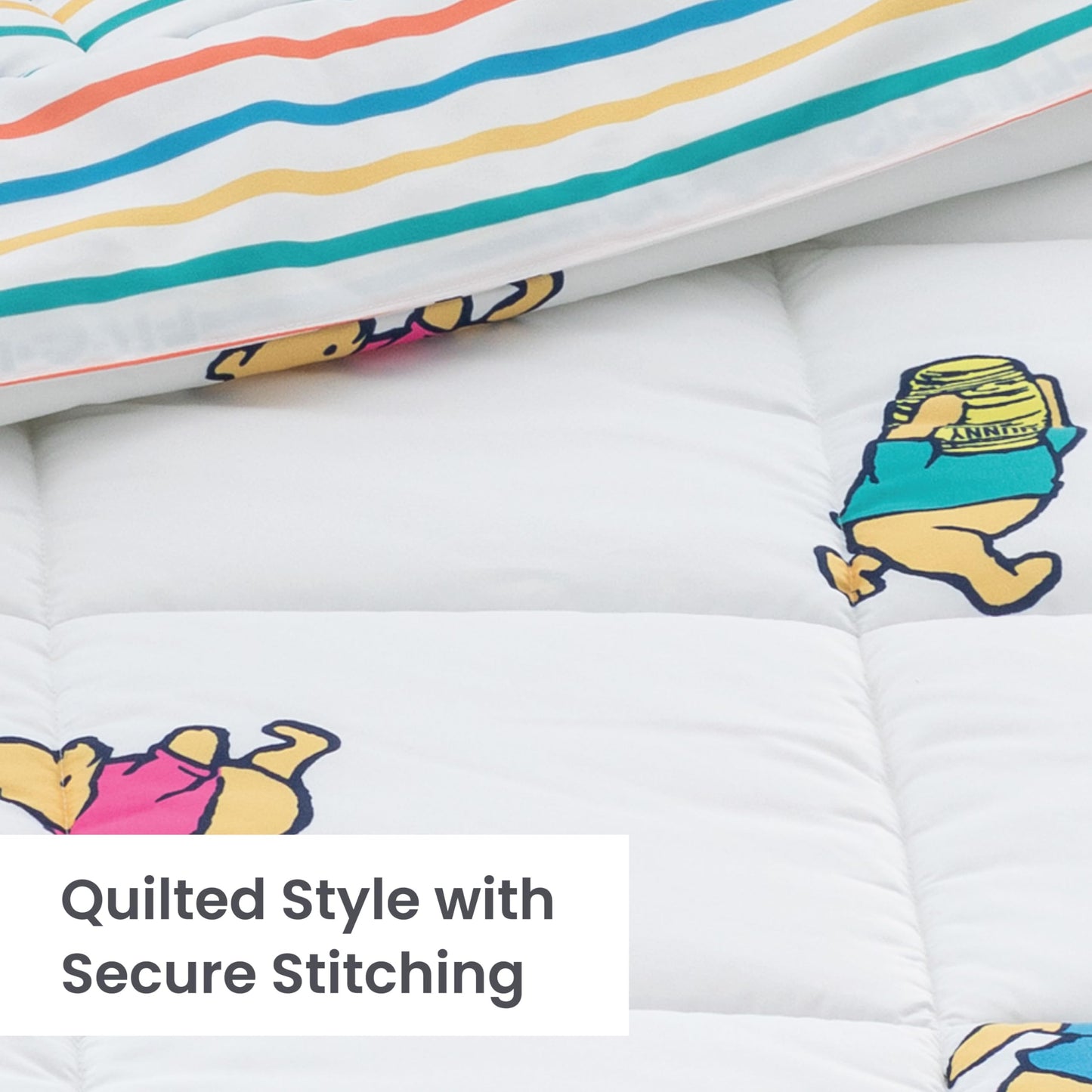 Berkshire LIG Printed Reversible Microfiber Comforter Set–5-Piece, Ultra Soft All-Season Bedding for Kids, Wrinkle & Fade Resistant, Twin, Dancing White