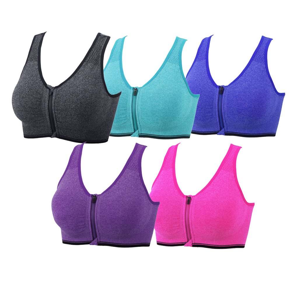 YEYELE Medium Support and Removable Pad Tank Top Racerback Post Surgery Sports Bras for Women