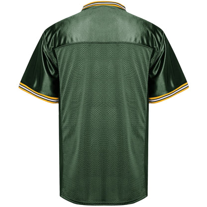 Phoneutrix Blank Football Jersey, Sports T-Shirt Hip Hop Jersey for Party (3X-Large, Dark-Green)