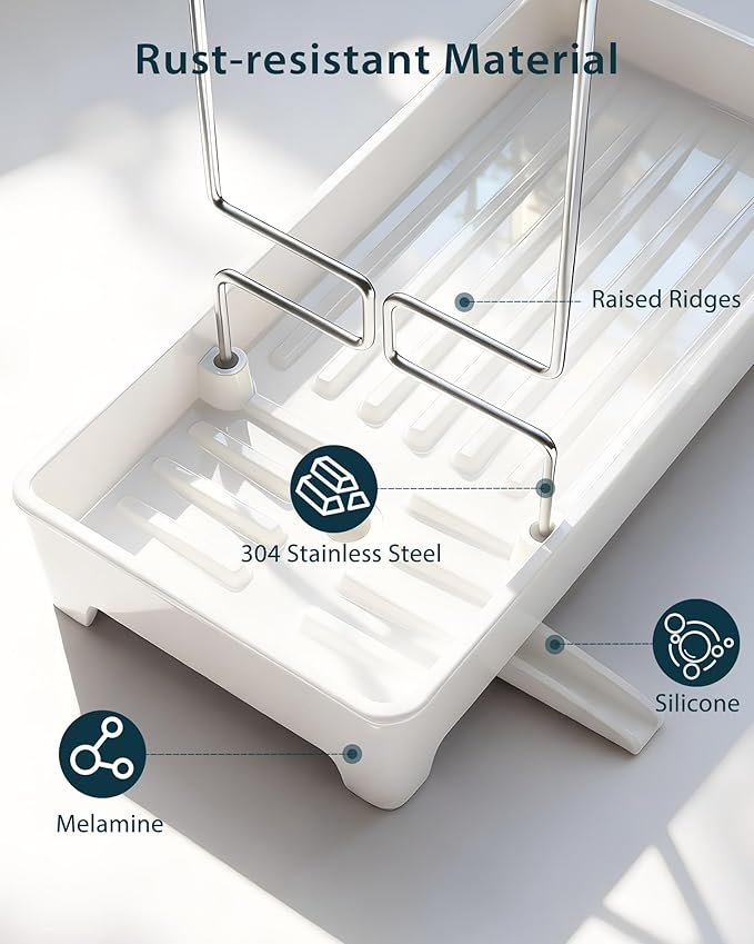 Minimalist Sink Caddy, Rustproof Sponge Holder
