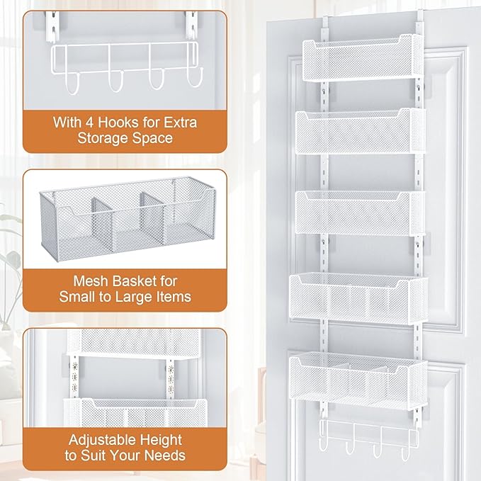 Over The Door Organizer, Metal Door Organizer Hanging