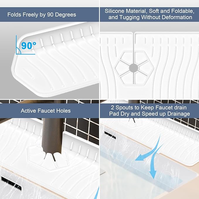 Faucet Guard - 90 Foldable Draining Mat