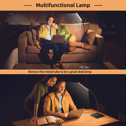 iFalarila Floor Lamp, 120 LED 10 W, Standing Lamp with 3 Colours and 10 Brightnesses, Flexible Gooseneck Floor Lamp for Living Room/Bedroom/Office
