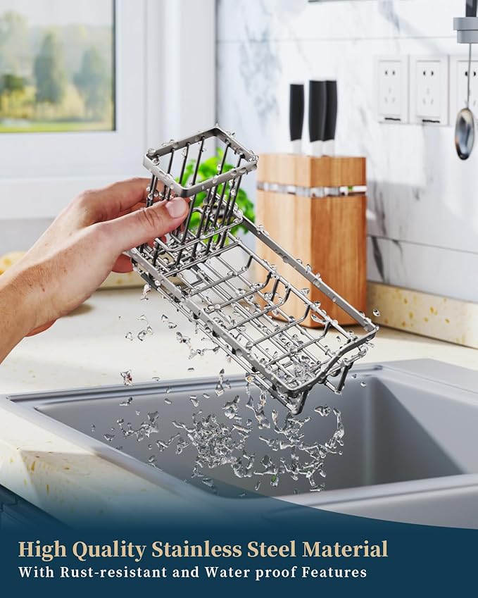 Consumest Sponge Holder for Kitchen Sink, Sink Caddy Organizer