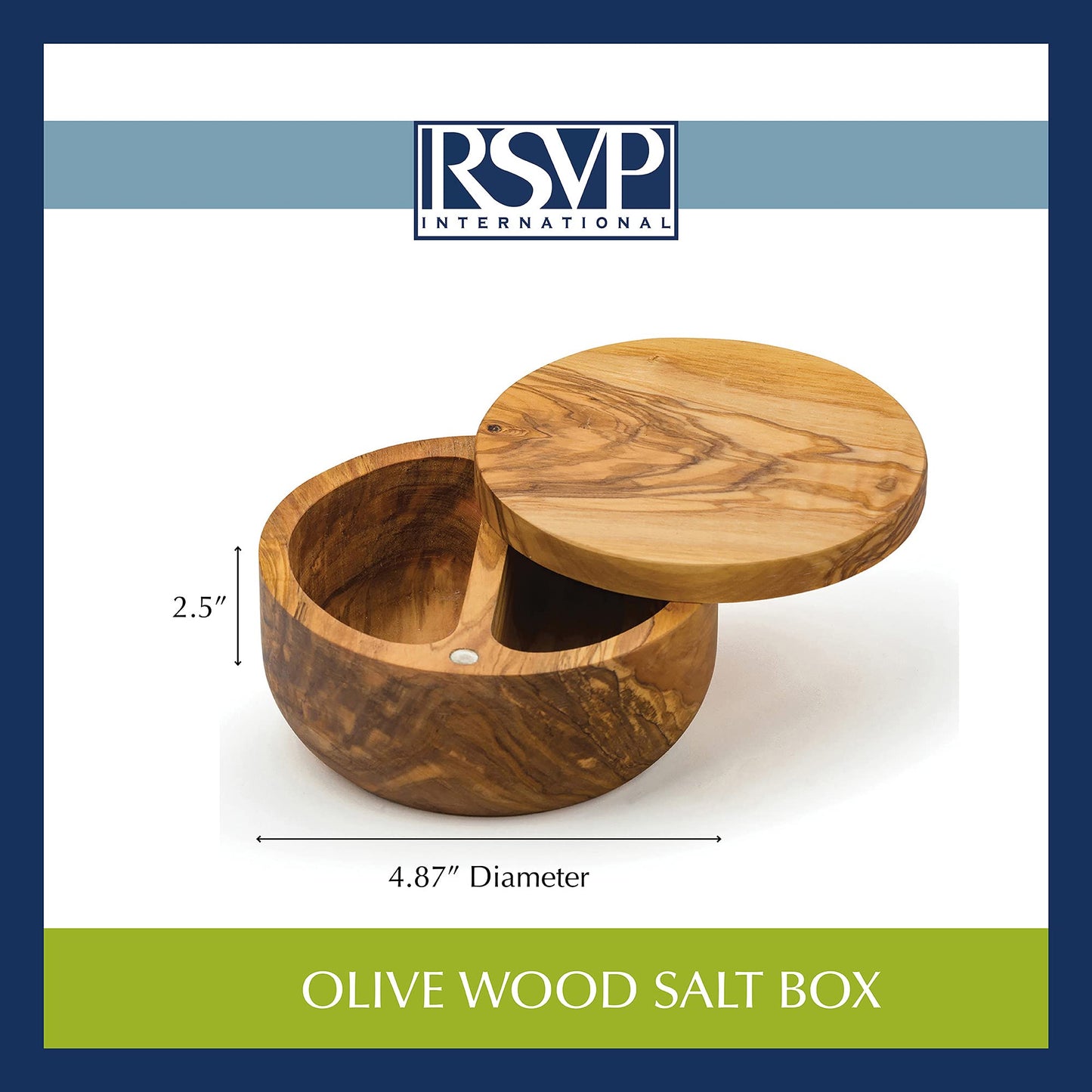 RSVP International Wood Salt Box, One Size
