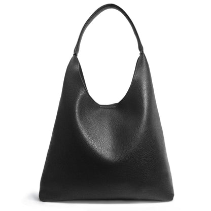 Hobo Bags for Women Soft Vegan Leather Shoulder Handbag Slouchy Tote Purses, Black