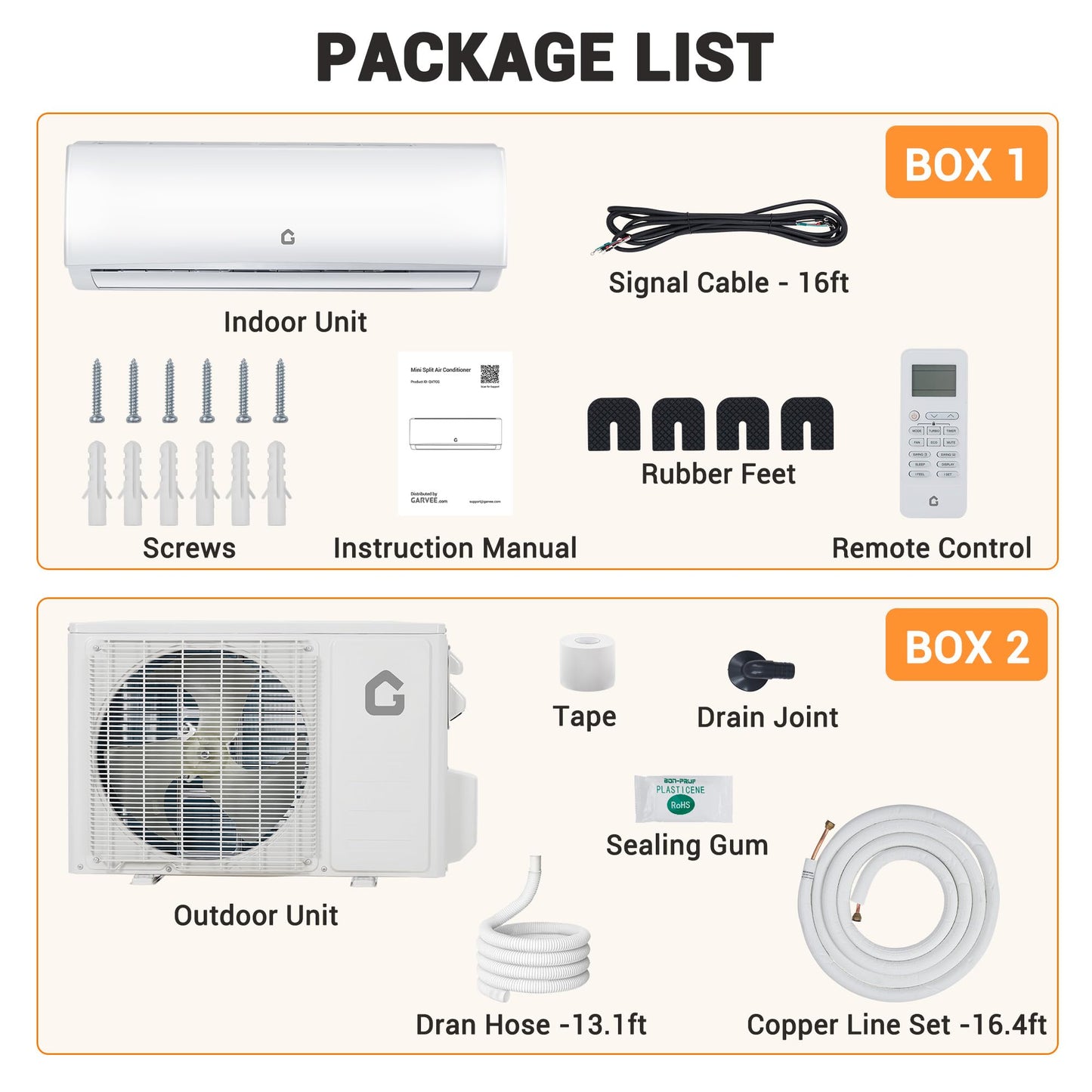 9,000 BTU Mini Split Air Conditioner with Heater, 20 SEER2 208-230V, Split Unit Ac and Heat Cool Up to 450 Sq.Ft, Ductless Air Conditioner w/Installation Kit, Remote, 2.0 Wifi Control