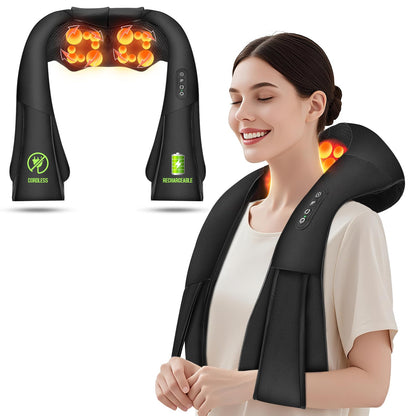 AERLANG Fathers Day Dad Gifts Neck Massger,Shiatsu Neck and Back Massager with Heating Neck and Shoulder Massager Deep Kneading Pillow for Massage Home Office Car Use Gifts for Women Men Dad Mom