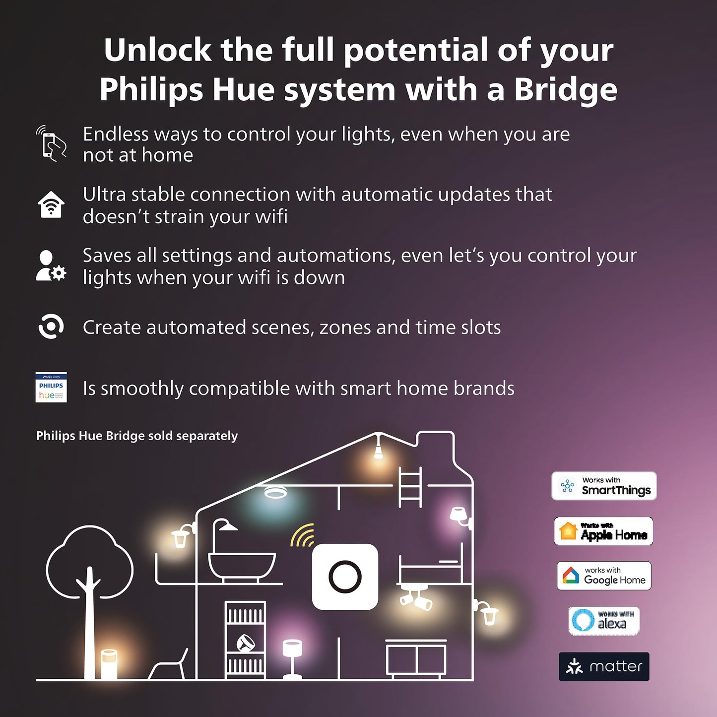 Philips Hue White & Colour Ambiance Discover Outdoor Floodlight, Smart Outdoor Lighting with App and Voice Command, Adjustable Garden Light