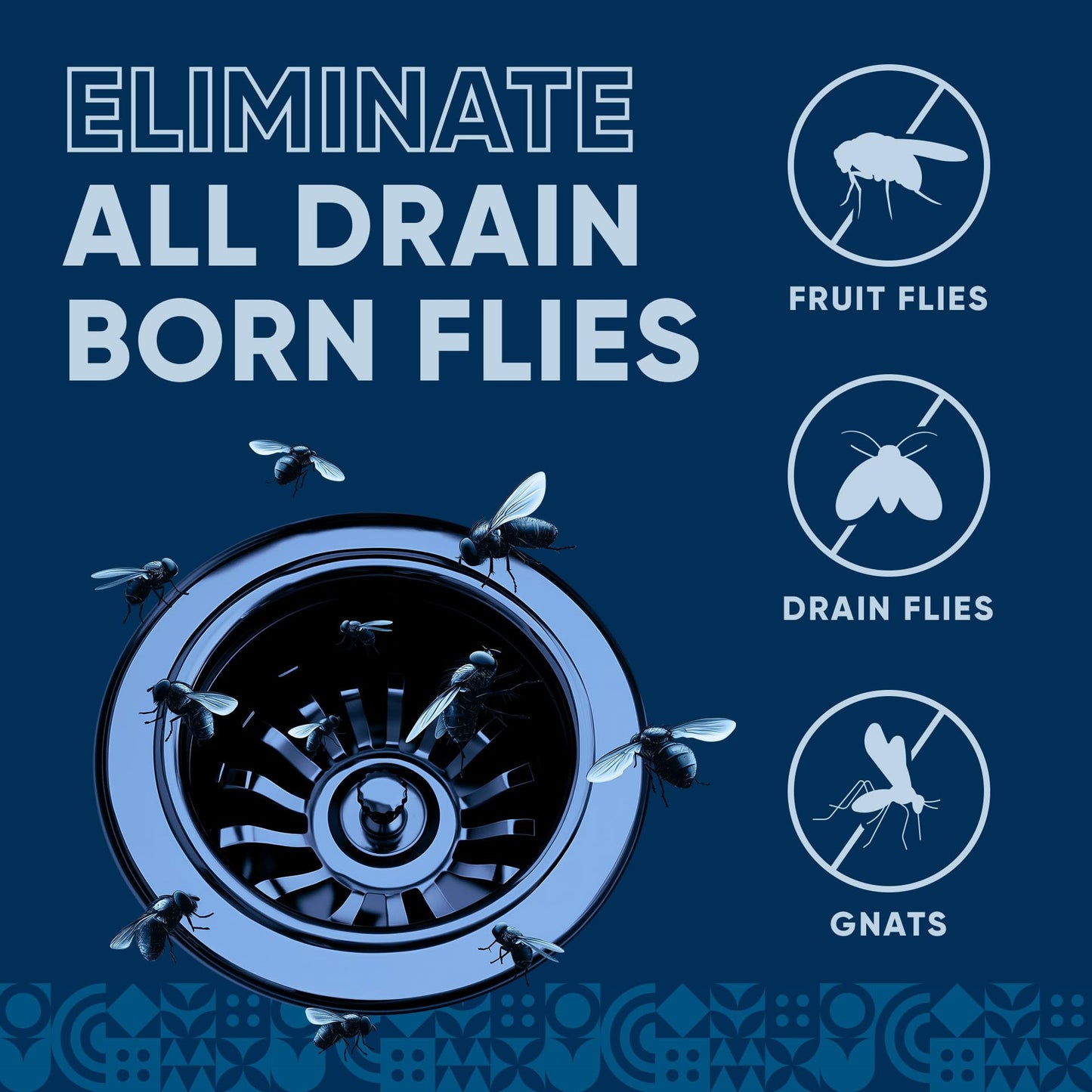 Fruit Fly Drain Treatment | Drain Fly Eliminator | All-Natural, Eliminates Gnats, Sewer Flies and More - Works in All Drains - 32 Fl Oz