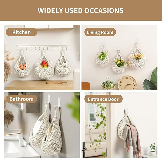 Boho Wall Hanging Fruit Baskets
