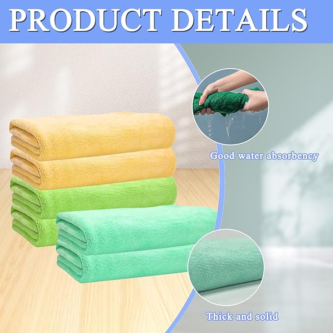 6 Pcs Extra Large Microfiber Cleaning Cloth, Microfiber Towels