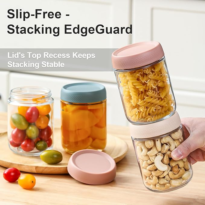 NETANY 6-pack 16 oz Overnight Oats Containers