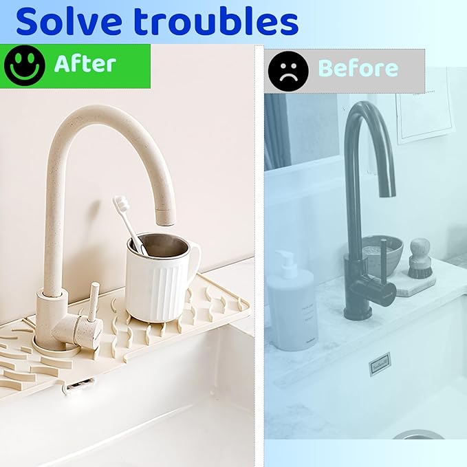 Silicone Faucet Splash-Proof pad, Universal Faucet Cover, Suitable