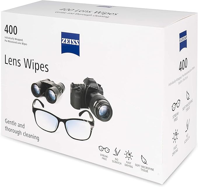 ZEISS Pre-Moistened Alcohol Wipes, Glasses Cleaner