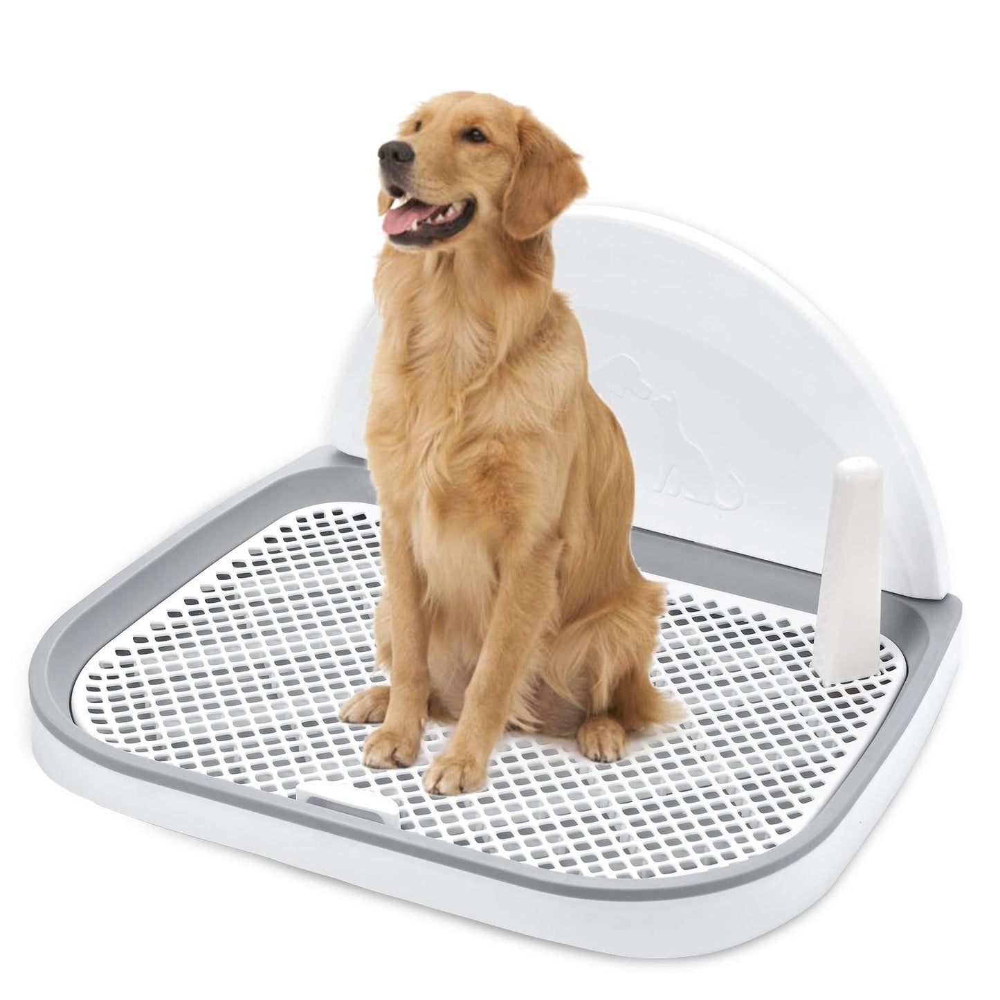 GANCHUN Dog Potty Tray, Pet Indoor Dog Training Toilet 23 x 20 Dog Potty Training Pee Pad Holder for Small and Medium Dogs