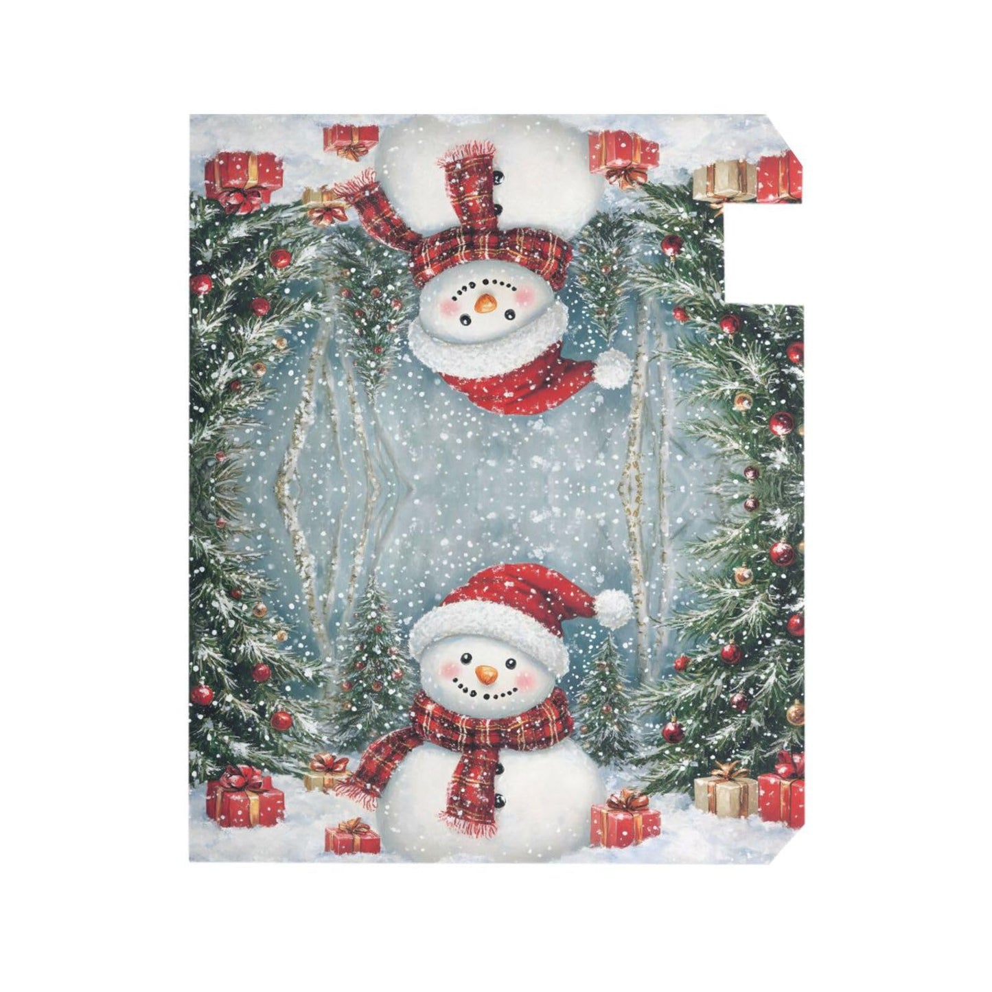 ALAZA Winter Snowman Merry Christmas Tree01 Magnetic Mailbox Cover MailWraps Garden Yard Home Decor for Outside Oversized-25.5" x20.8"